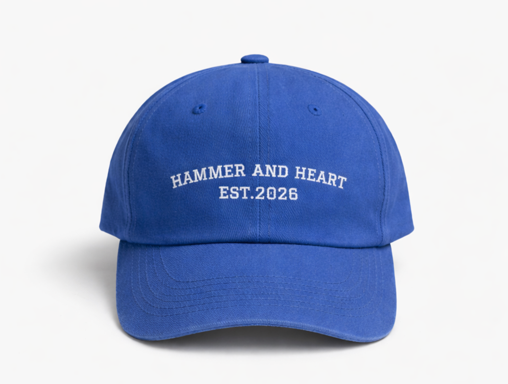 Navy Hammer & Heart Foundation Cap – Est. 2026